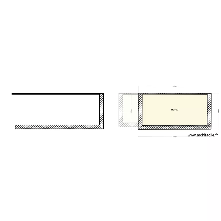 vue de coupe. Plan de 