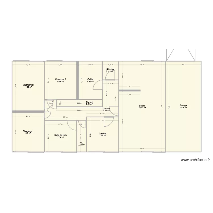 MAISON ARUDY. Plan de 12 et 119 m² MAISON ARUDY. Plan de 12 et 119 m²