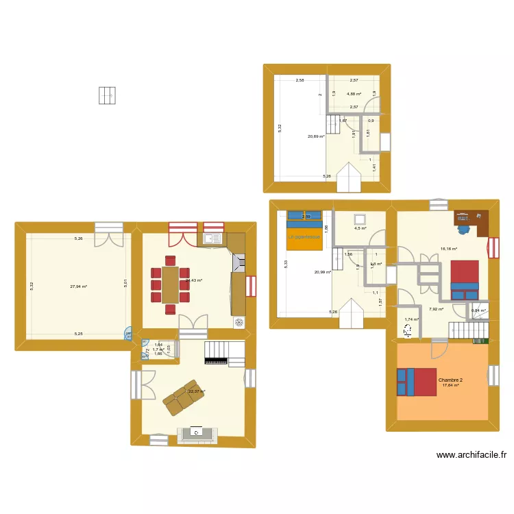 l'oustal-sdb-grange. Plan de 17 et 176 m² l'oustal-sdb-grange. Plan de 17 et 176 m²