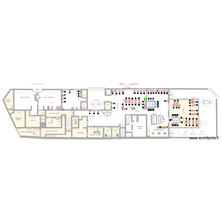 Plan de salle RDC au 4 décembre 2023. Plan de 0 pièce et 0 m2