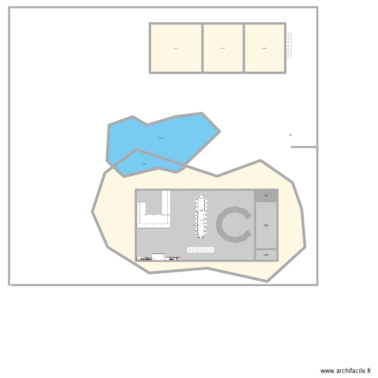 Villa AGUA RDC V4. Plan de 10 pièces et 807 m2