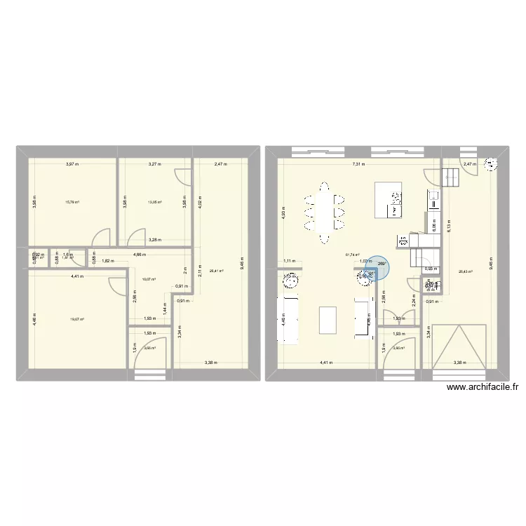 Maison castres. Plan de 11  et 183 m²