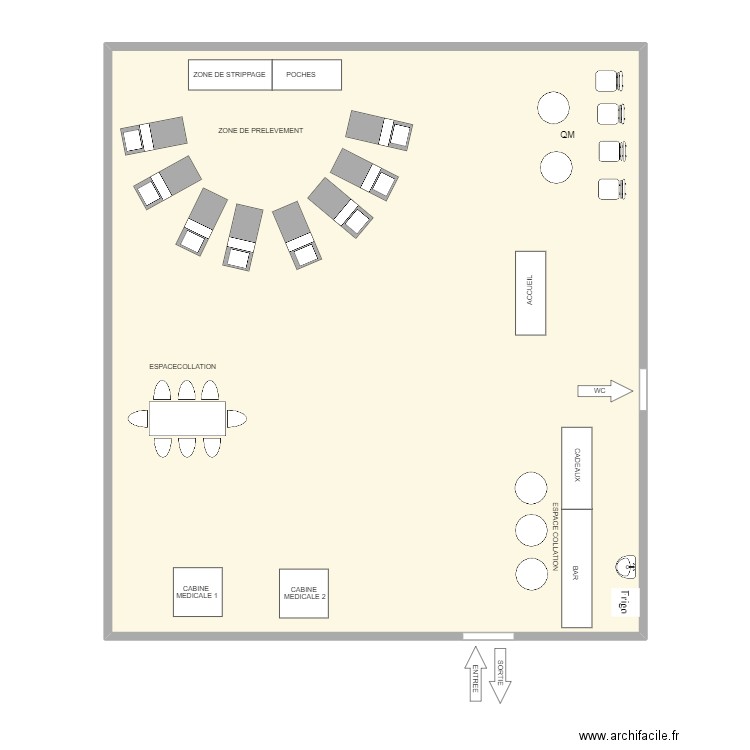 HOPITAL AUVELAIS. Plan de 1 pièce et 142 m2