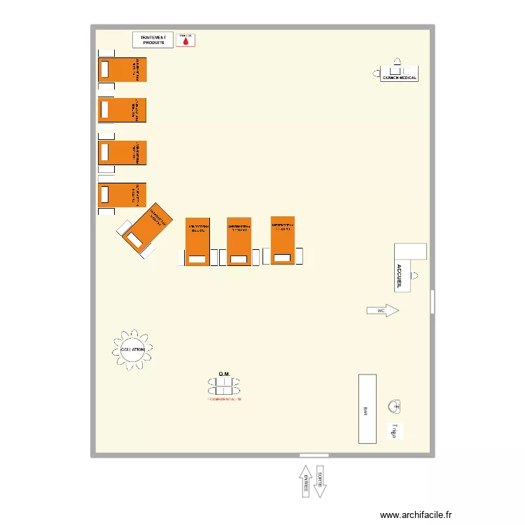 HOPITAL AUVELAIS. Plan de 1  et 194 m²