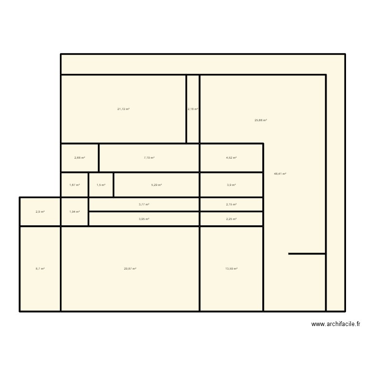 Plan AMRAM1. Plan de 20 pièces et 194 m2