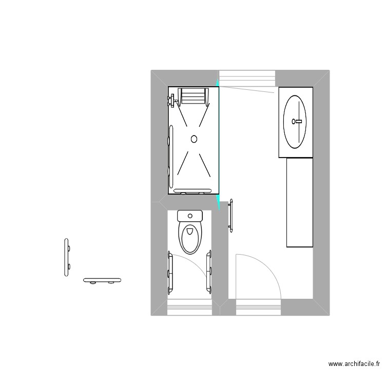 GABLIN colette PROJET. Plan de 1 pièce et 1 m2