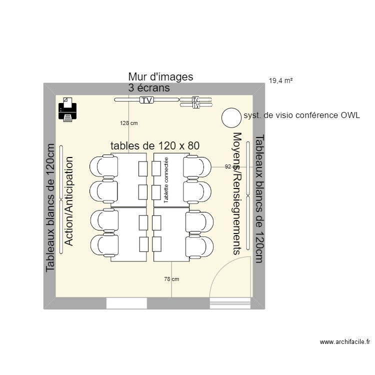salle de crise_r&eacute;union2. Plan de 0 pièce et 0 m2