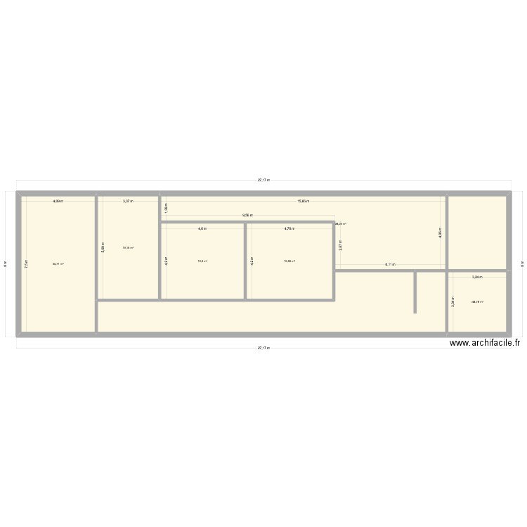 cfbonson v3. Plan de 6 pièces et 138 m2