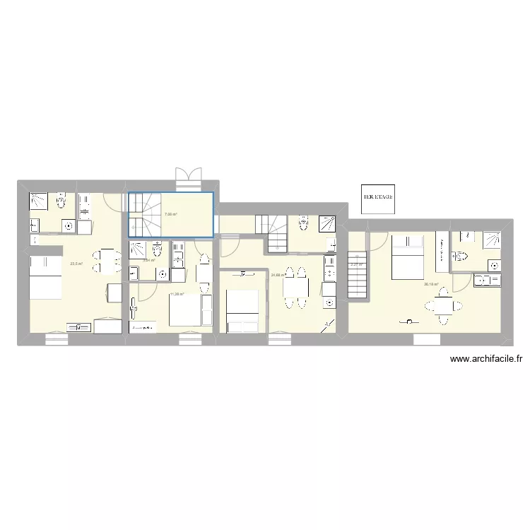1er Etage ALEXIS. Plan de 