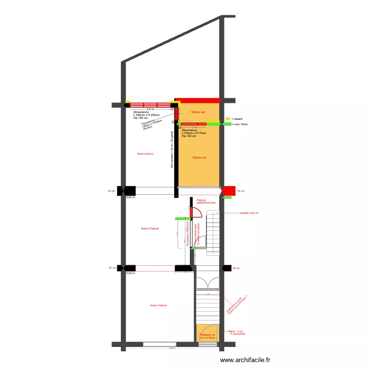 BAUCQ 77 Bel &eacute;tage D&eacute;molition def. Plan de 0 pièce et 0 m2