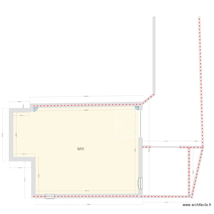 chambre 3. Plan de 5 pièces et 178 m2