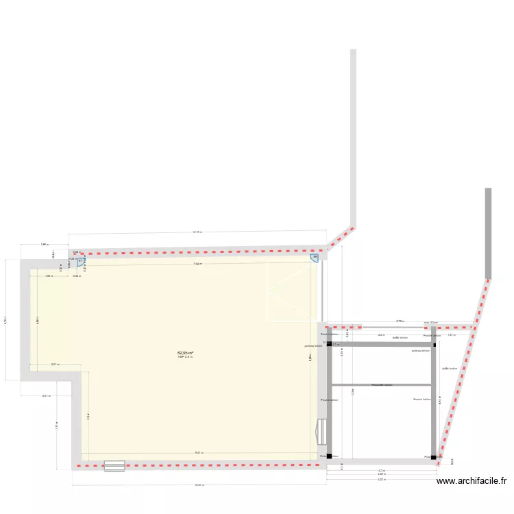 chambre 3. Plan de 4  et 176 m²