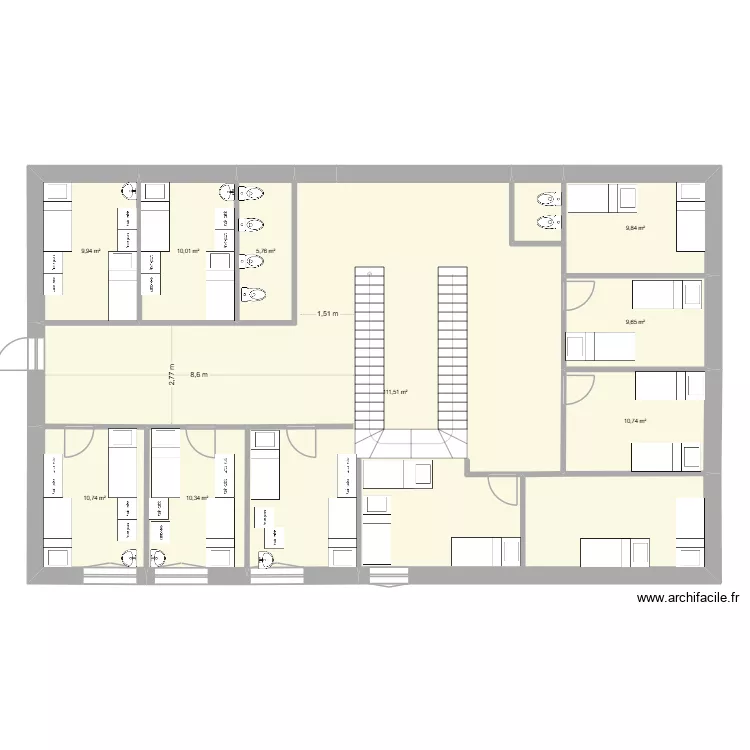 etage 1 yechiva eragny 2. Plan de 