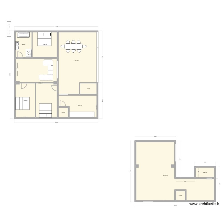 romain 25. Plan de 12 pièces et 220 m2