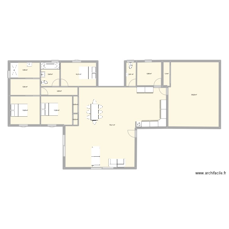 maison beauregard Christ 20. Plan de 14 pièces et 181 m2