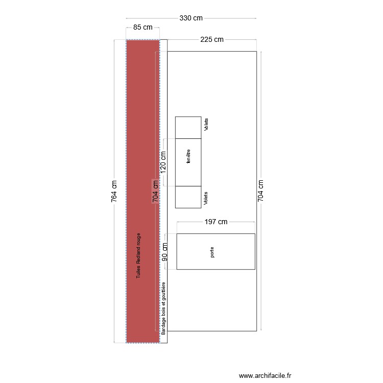 Fa&ccedil;ade Sud Garage. Plan de 0 pièce et 0 m2