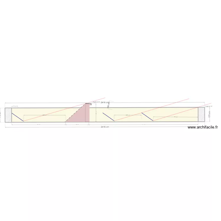 Coupe Fort Saint-Marine PV 35&deg; HT=0.10 m Portrait. Plan de 