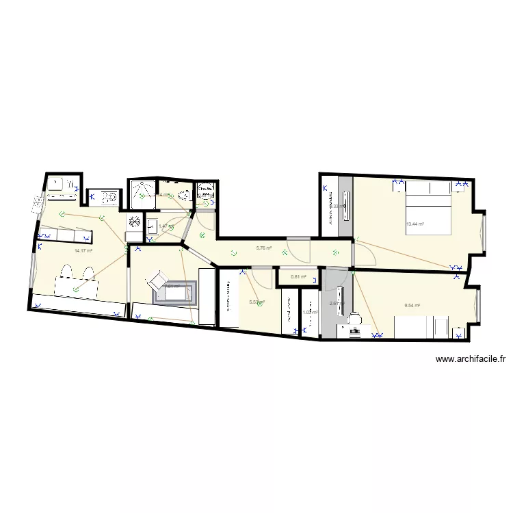 FRESCA v6 elec. Plan de 13 et 67 m² FRESCA v6 elec. Plan de 13 et 67 m²