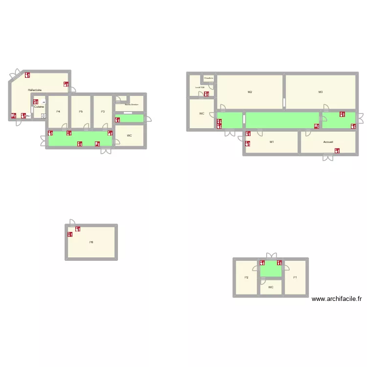 Br&ucirc;lin. Plan de 24  et 210 m²