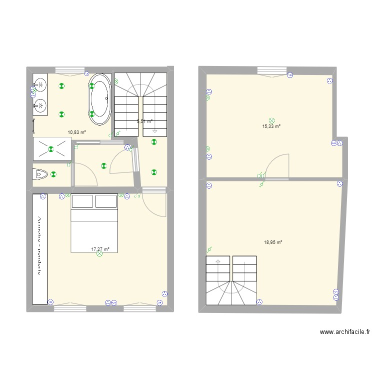 SDB_WC séparé. Plan de 0 pièce et 0 m2