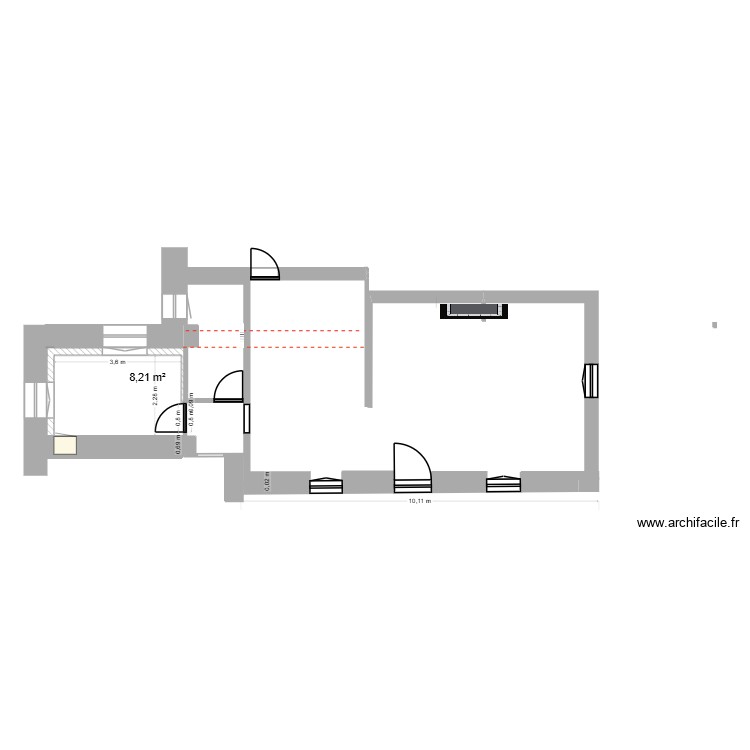 sas couloir & SDB. Plan de 0 pièce et 0 m2