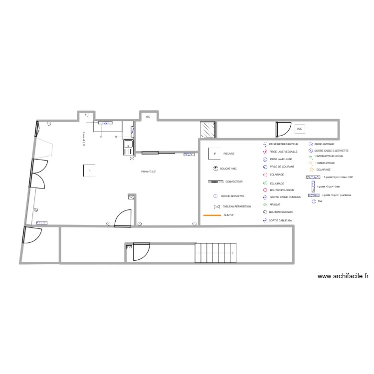plans studio PC. Plan de 0 pièce et 0 m2