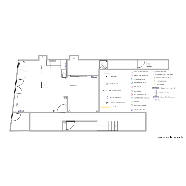 plans studio PC. Plan de 