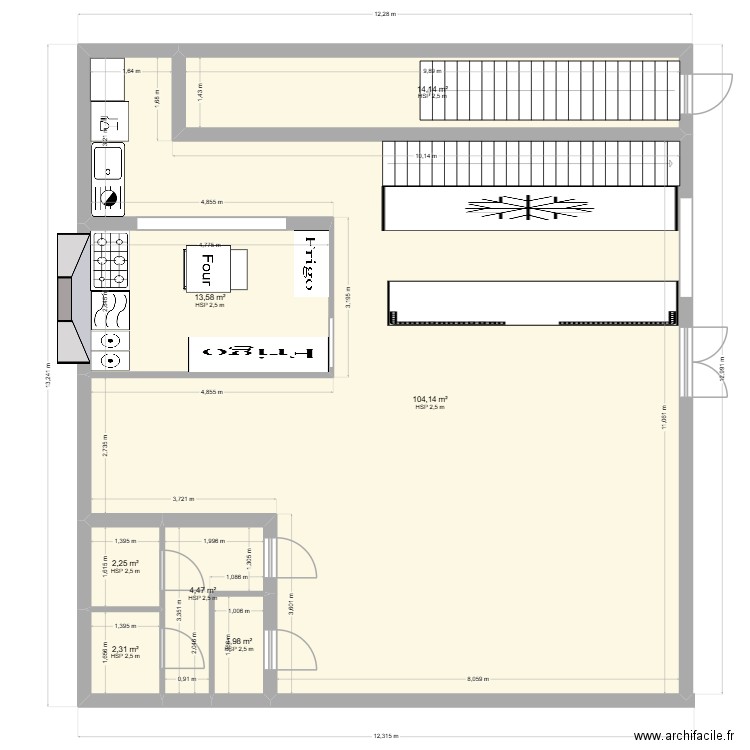 marivaux 2. Plan de 7 pièces et 143 m2