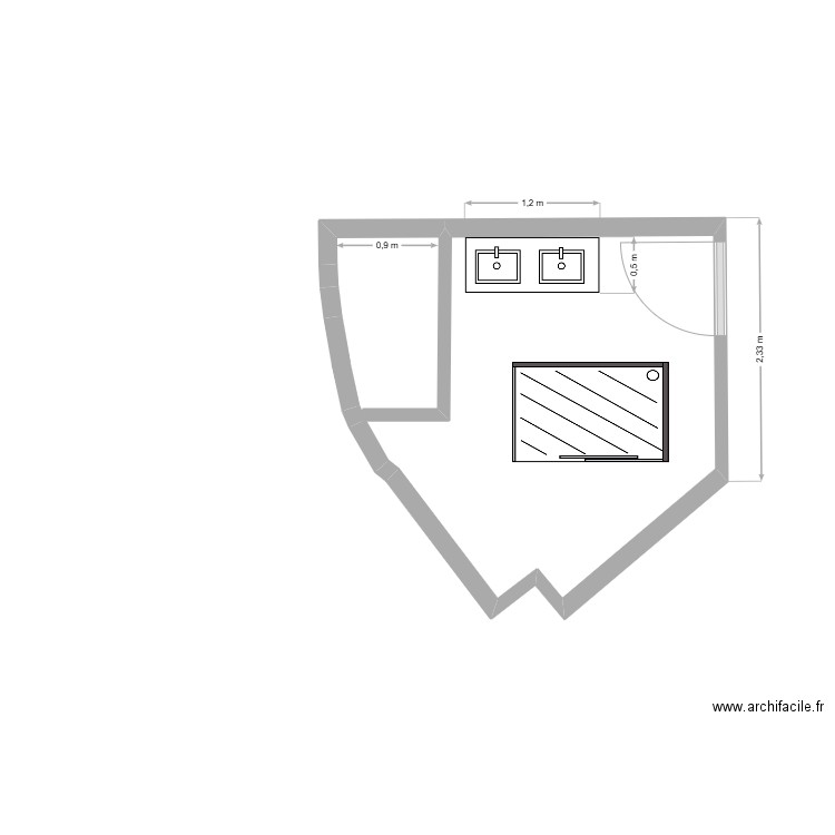 SDB. Plan de 0 pièce et 0 m2