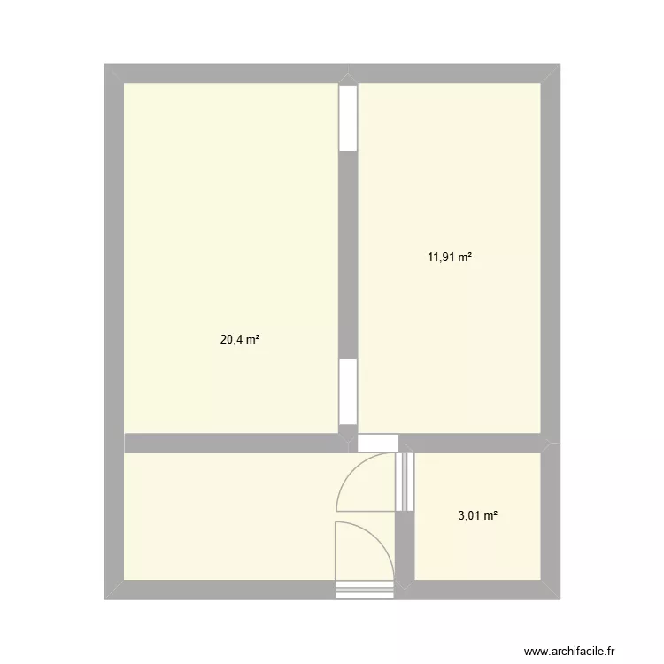 arcade. Plan de 3 pièces et 35 m² arcade. Plan de 3 pièces et 35 m²