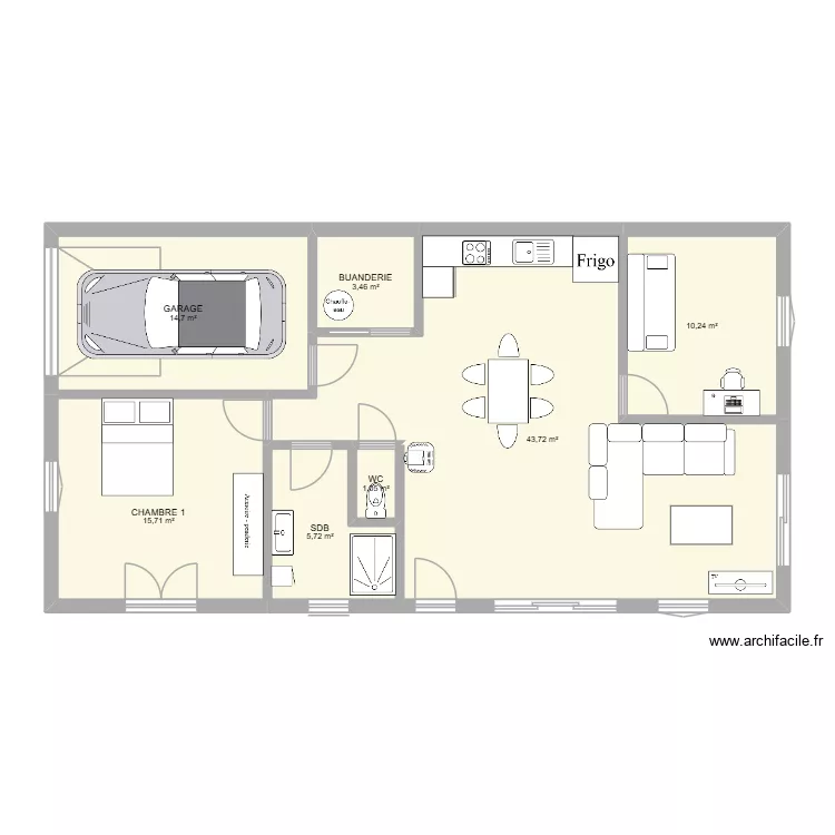 PROJET MONTOIRE. Plan de 7 et 95 m² PROJET MONTOIRE. Plan de 7 et 95 m²