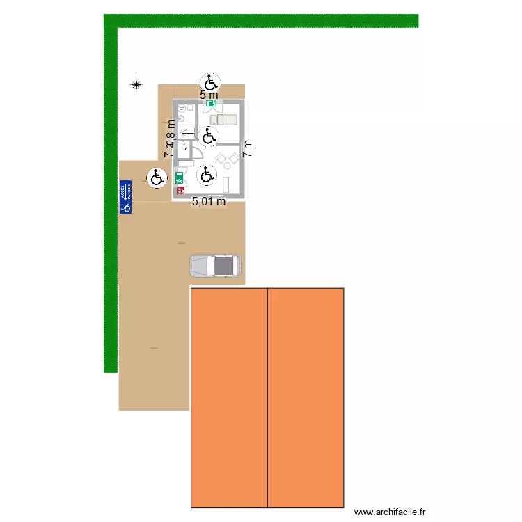 Plan interieur annexe. Plan de 1 et 29 m² Plan interieur annexe. Plan de 1 et 29 m²