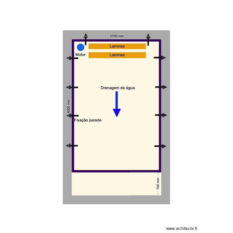 HOTEL Lisboa. Plan de 2 pièces et 23 m2