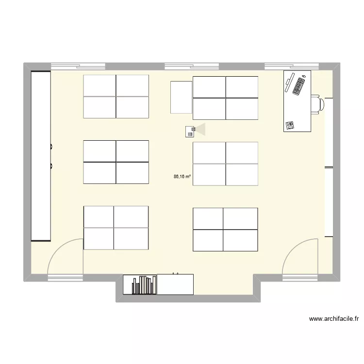 classe S&eacute;ville. Plan de 