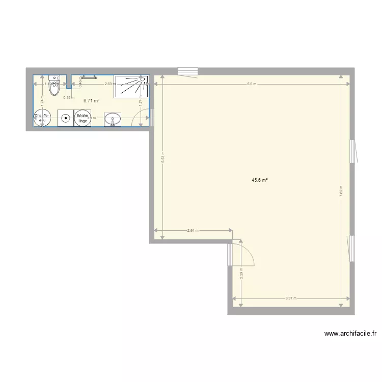 2 Etage Logement &agrave; cr&eacute;er 14 07 2025 Actuel. Plan de 