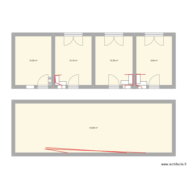élec cuisine room 123. Plan de 5 pièces et 84 m2