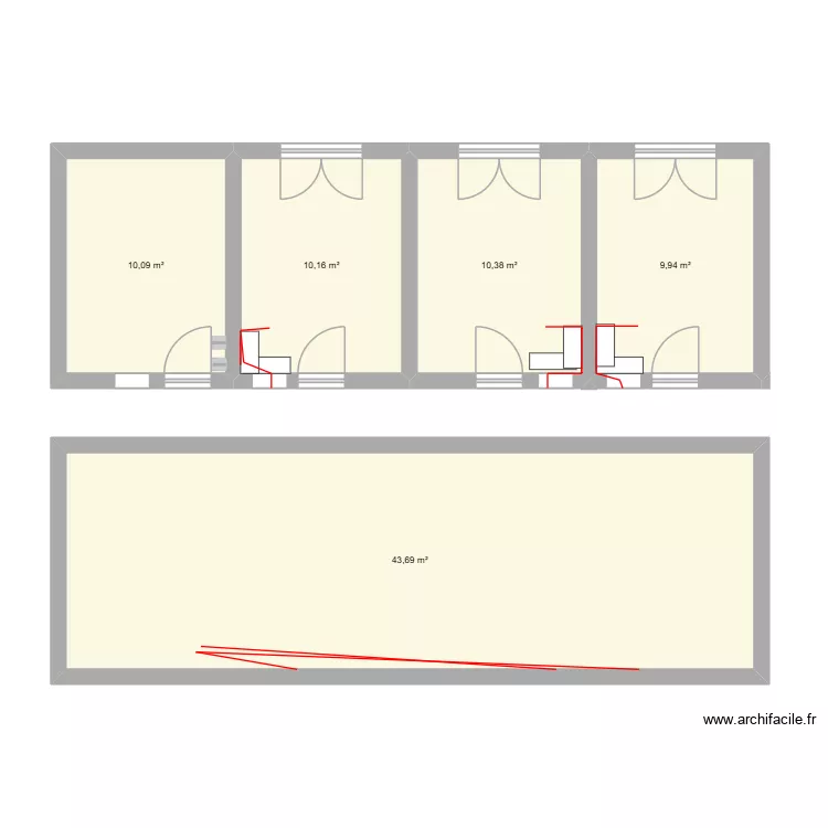 &eacute;lec cuisine room 123. Plan de 5 pièces et 84 m²