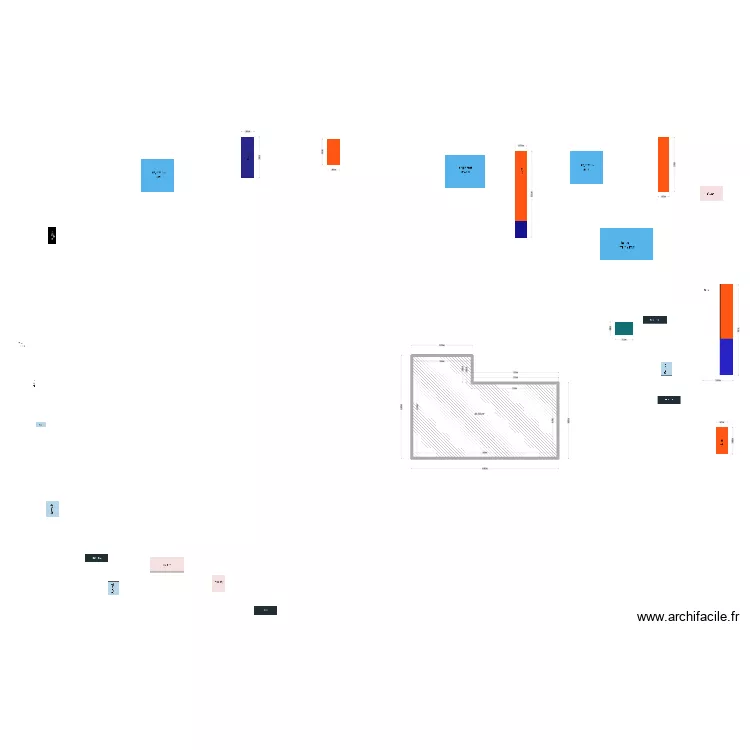 WAX. Plan de 1  et 46 m²