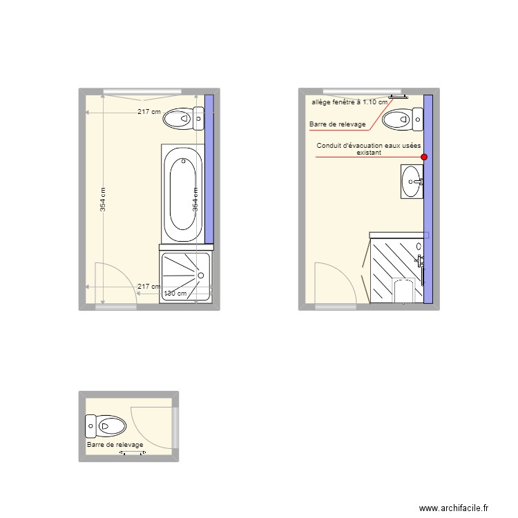 Distel. Plan de 3 pièces et 17 m2