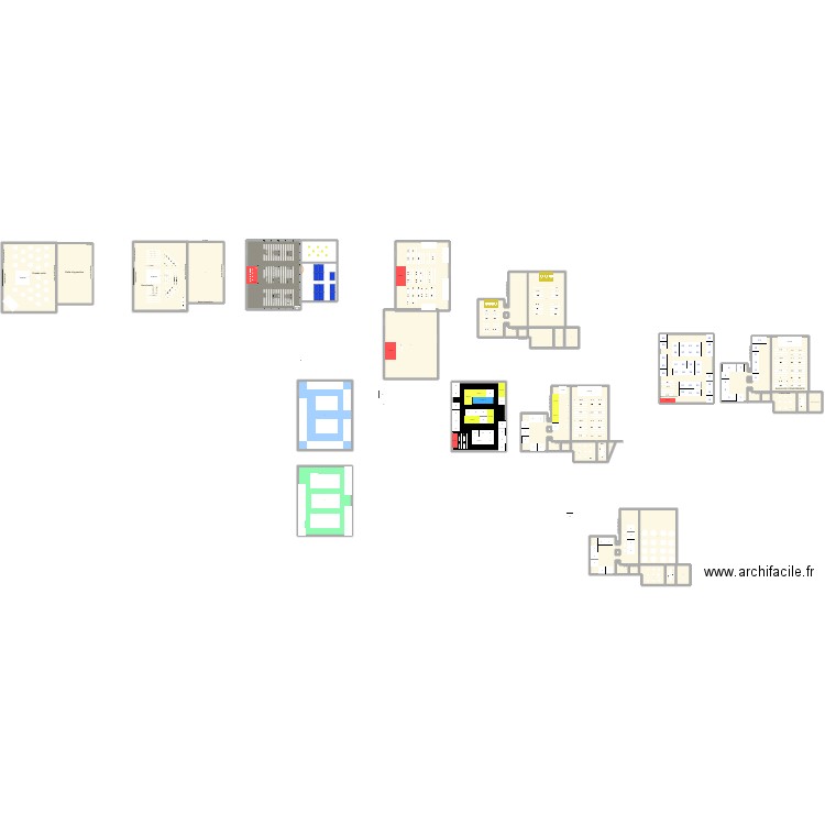 Ccifc. Plan de 42 pièces et 8669 m2