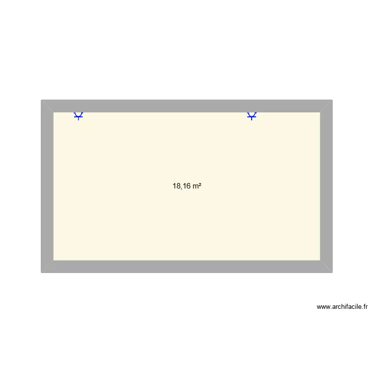 exemple. Plan de 1  et 18 m²