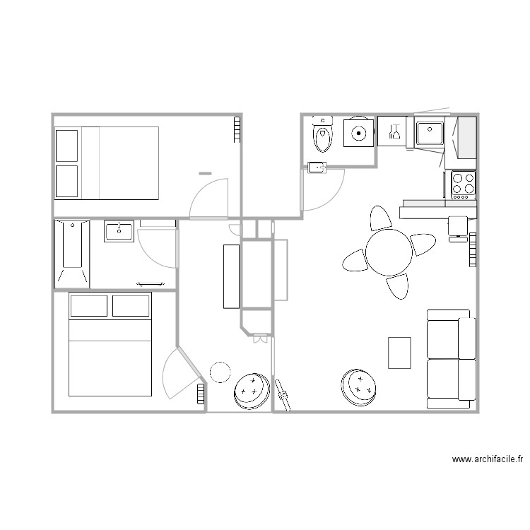 coup de coeur. Plan de 11 pièces et 42 m2