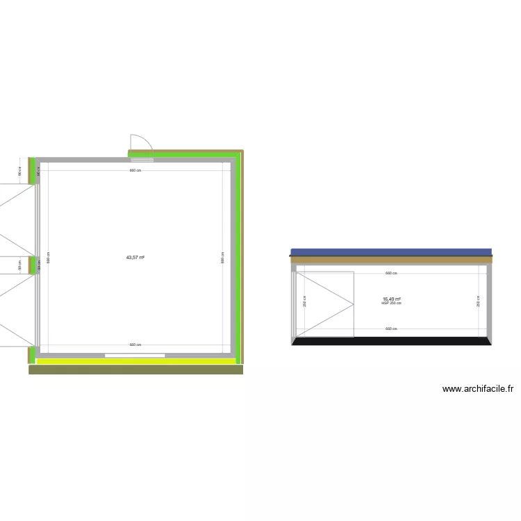 garage. Plan de 