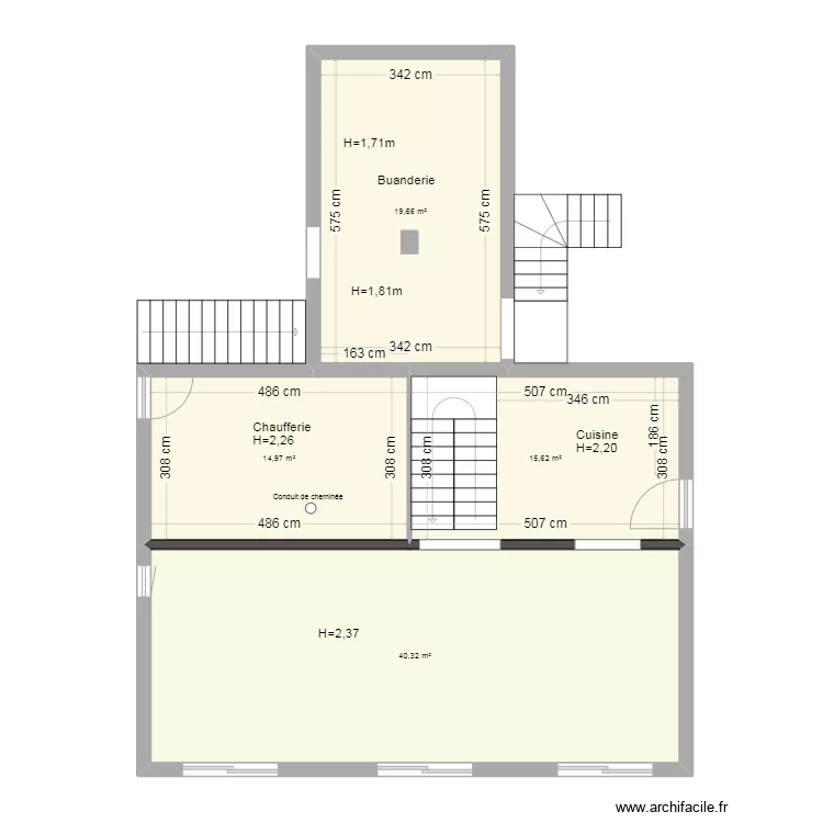 Maison Rouret - RdC. Plan de 