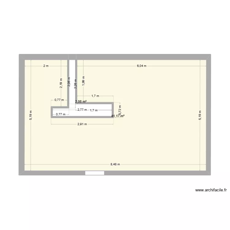maison r+1. Plan de 2 Pièces et 43 m² maison r+1. Plan de 2 Pièces et 43 m²