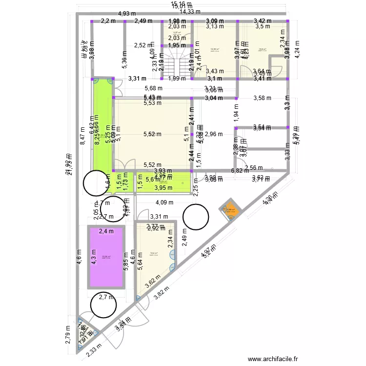 Plan 3. Plan de 11  et 102 m²