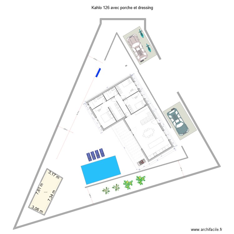 Roda de bera Neptu 5 Kahlo 126. Plan de 1 pièce et 23 m2