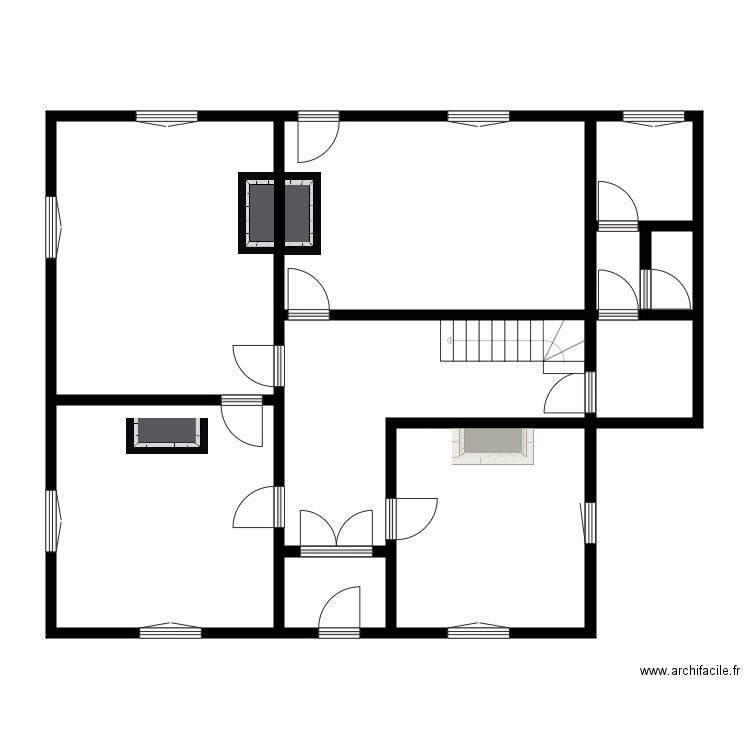 Mairie de Auve. Plan de 17 pièces et 312 m2