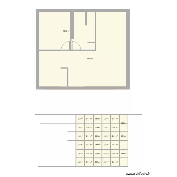 Projet 1. Plan de 35 Pièces et 81 m²