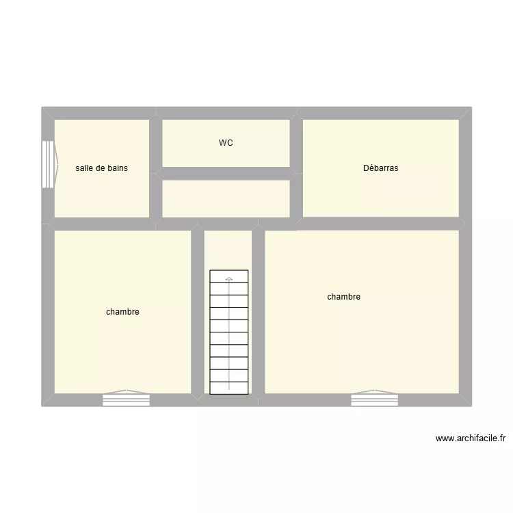 lauseille étage état initial. Plan de 6 et 43 m² lauseille étage état initial. Plan de 6 et 43 m²
